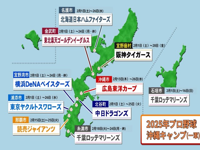 プロ野球沖縄春季キャンプ到来！