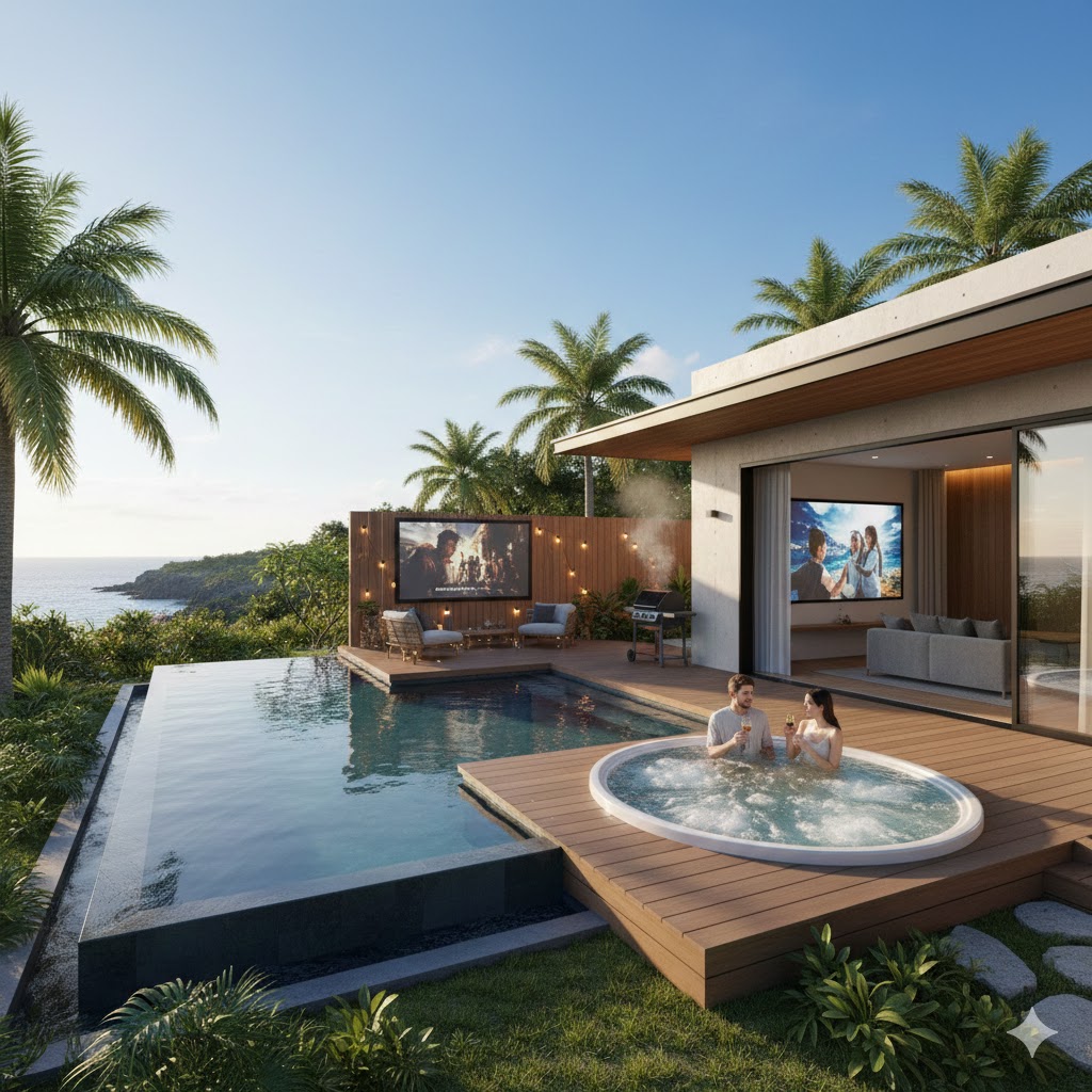 🎬 映画に溺れ、五感が整う。今帰仁のシネマヴィラで過ごす至福の休日 🏝️