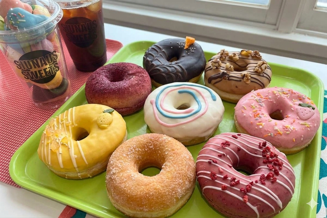 🍩 幸せの輪が広がる！カラフルドーナツ専門店「SIUNAUS SWEETS 沖縄本店」 🌈